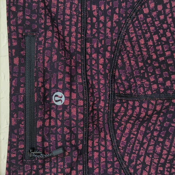 Lululemon Speed Tight V Shatter Weave Dust Coral Plum Size 6 - Picture 13 of 16